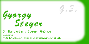 gyorgy steyer business card