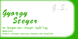 gyorgy steyer business card